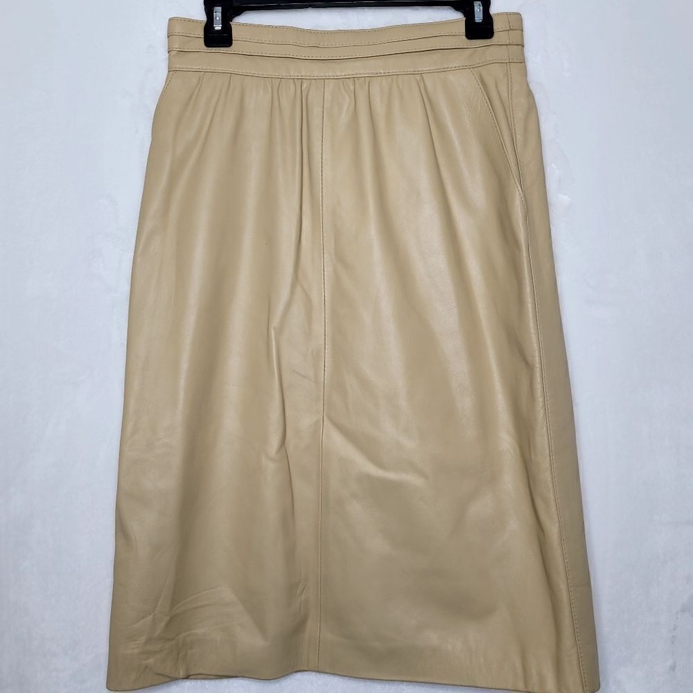 Napa Y Ante Reje Leather Midi Skirt Size 38